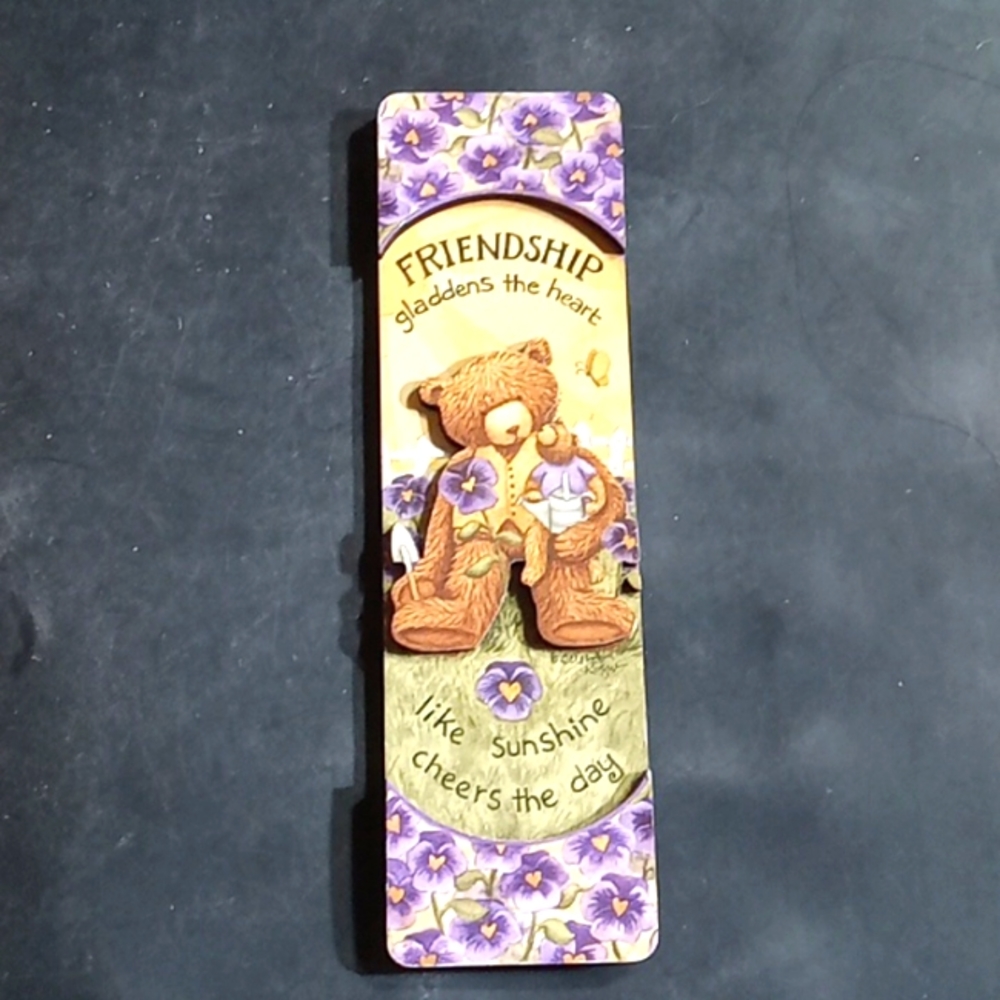 Friendship Gladden quality artworks Wood bear refrigerator ornament *